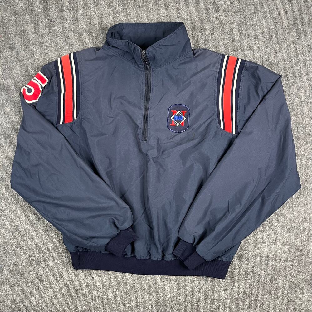 MLB Authentic Jacket Mens Size XXL‎ Navy Pullover Windbreaker Stefania’s USA